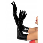 Перчатки сексуальные размера S Stretchy Vinyl Opera Length Gloves от Leg Avenue, виниловые, черные