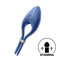 Регулируемое эррекционное кольцо с вибрацией Satisfyer Duelist, синий