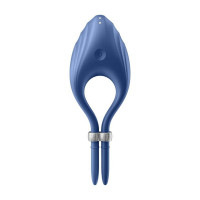 Регулируемое эррекционное кольцо с вибрацией Satisfyer Duelist, синий