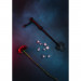 Стек в виде листика клевера Candy Hero, натуральная кожа, черный, 55 см