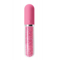 Стеклянный вибратор с кристаллами NS Novelties Stardust Charm розовый