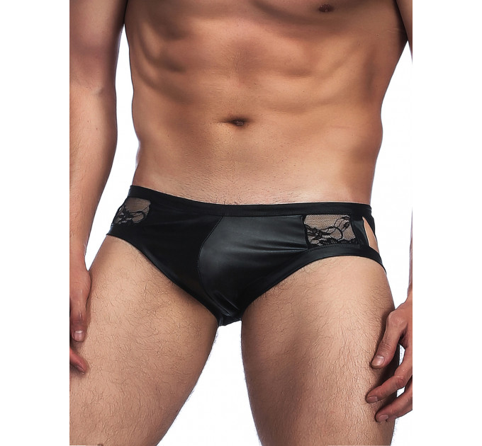 Труси чоловічі Star Night з мереживом та вирізами, чорні, M