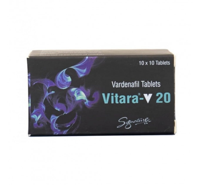 Таблетки для потенції Vitara-20 Vardenafil (ціна за 1 пластину, 10 таблеток)
