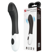 Вибратор для точки G Pretty Love Elemental Vibrator черно-белый, 19 х 3.2 см