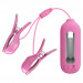 Віброзатискачі для сосків Pretty Love Nipple Clip з електростимуляцією, рожеві