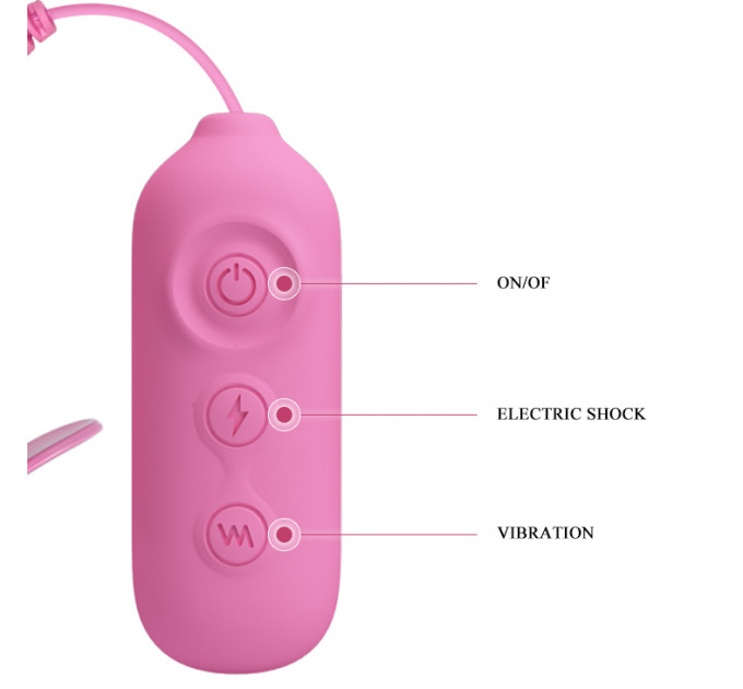Віброзатискачі для сосків Pretty Love Nipple Clip з електростимуляцією, рожеві