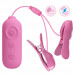 Віброзатискачі для сосків Pretty Love Nipple Clip з електростимуляцією, рожеві