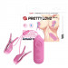 Віброзатискачі для сосків Pretty Love Nipple Clip з електростимуляцією, рожеві