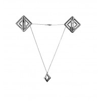 Затискачі для сосків з легкою підвіскою Сірі Lockink