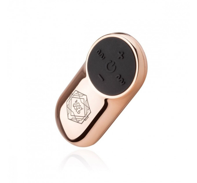 Виброяйцо с пультом управления на батарейках Rosy Gold-New Vibrating Egg