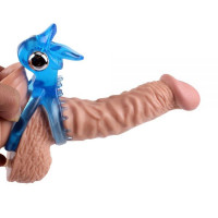 Насадка с язычком и вибропулей Chisa GET LOCK Cocking, синий