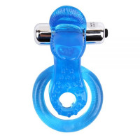 Насадка с язычком и вибропулей Chisa GET LOCK Cocking, синий