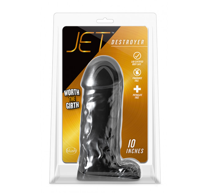 Фаллоимитатор Гигант JET DESTROYER CARBON METALLIC BLACK