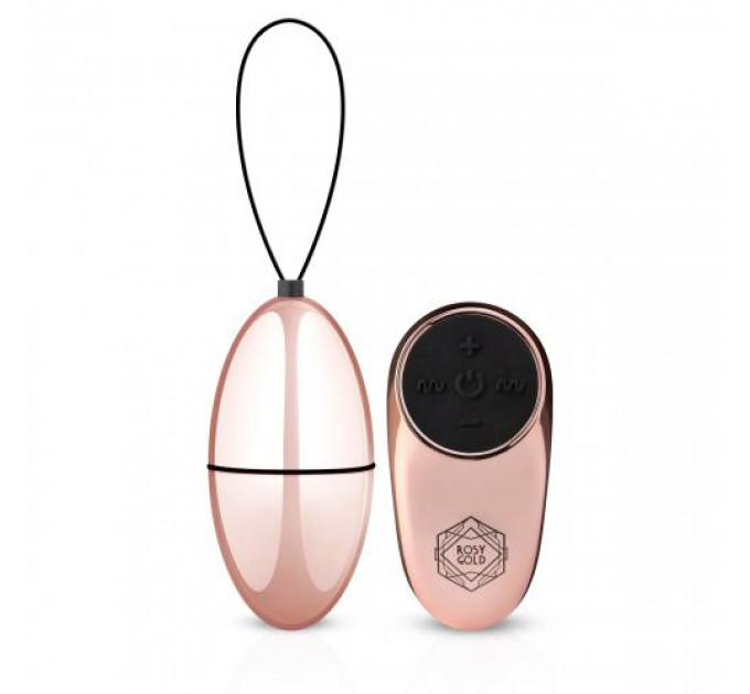 Виброяйцо с пультом управления на батарейках Rosy Gold-New Vibrating Egg