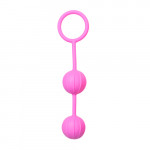 Вагинальные шарики Easytoys Vertical Ribbed Geisha розовые