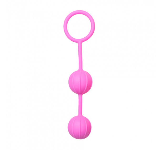 Вагинальные шарики Easytoys Vertical Ribbed Geisha розовые
