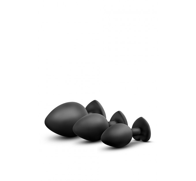 Набор анальных пробок LUXE BLING PLUGS TRAINING KIT BLACK