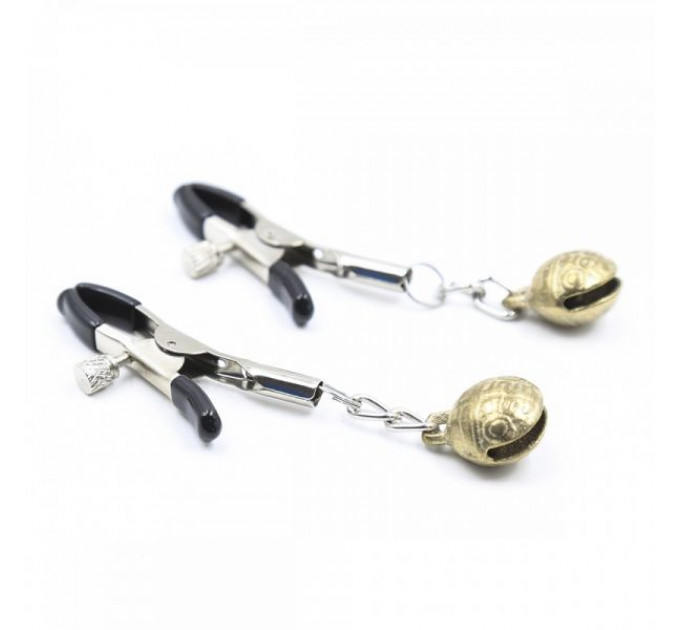 F61314 Зажимы на соски с колокольчиком Loveshop Gold Bell