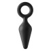 Анальная пробка черная Dreamtoys FANTASSTIC с кольцом, Medium