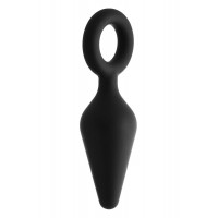Анальна пробка чорна Dreamtoys FANTASSTIC з кільцем, Medium