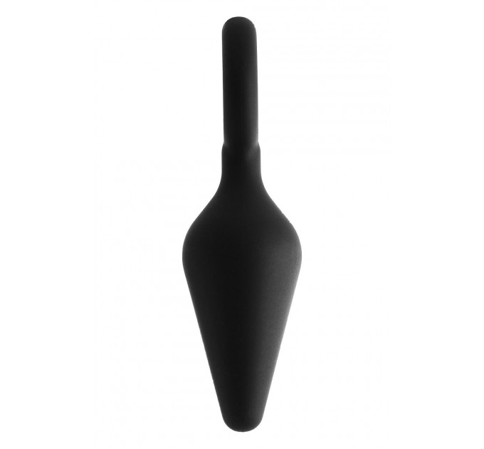 Анальная пробка черная Dreamtoys FANTASSTIC с кольцом, Medium