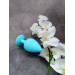 Анальная пробка Loveshop Blue Silicone white crystal
