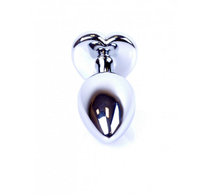 Анальная пробка Plug-Jewellery Silver Heart PLUG- Light Blue