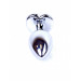 Анальная пробка Plug-Jewellery Silver Heart PLUG- Light Blue