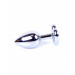 Анальная пробка Plug-Jewellery Silver Heart PLUG- Light Blue