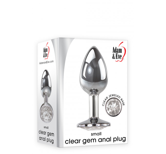 Анальная пробка с камнем A&E CLEAR GEM ANAL PLUG SMALL