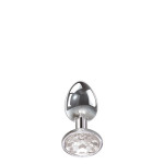 Анальная пробка с камнем A&E CLEAR GEM ANAL PLUG SMALL