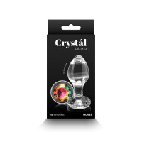 Анальная пробка с кристаллом NS Novelties Crystal Desires, стеклянная, прозрачный, M