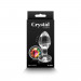 Анальна пробка з кристалом NS Novelties Crystal Desires, скляна, прозора, M