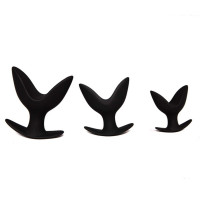 Анальна пробка з пелюстками "Лотос" Chisa Black Mont чорна, M