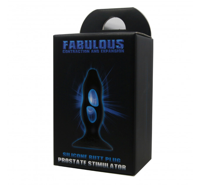 Анальна пробка з отворами Baile Fabulous Silicone Butt Plug чорний