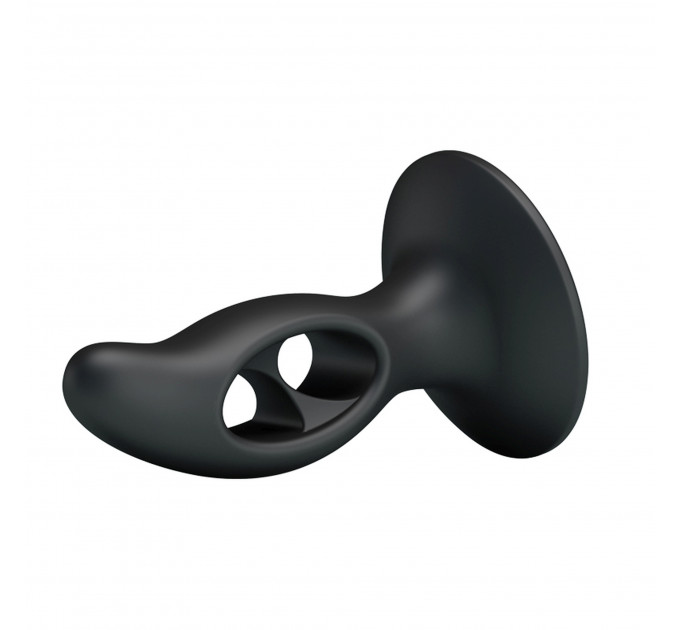 Анальна пробка з отворами Baile Fabulous Silicone Butt Plug чорний