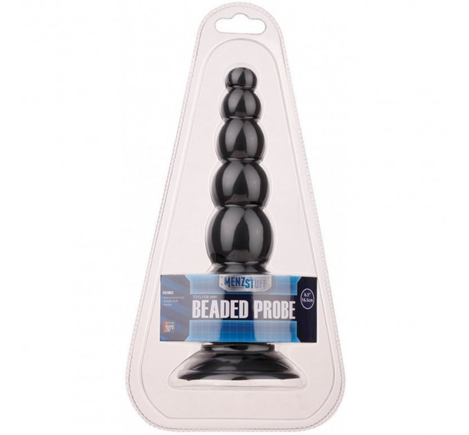 Анальна пробка з кульками MENZSTUFF BEADED PROBE BLACK