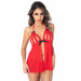 Бебидолл и стринги Daring Intimates с рюшками, красные, S-M