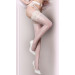 Панчохи білі Ballerina's Secret 20 den з мереживним верхом на силіконовій стрічці, S/M