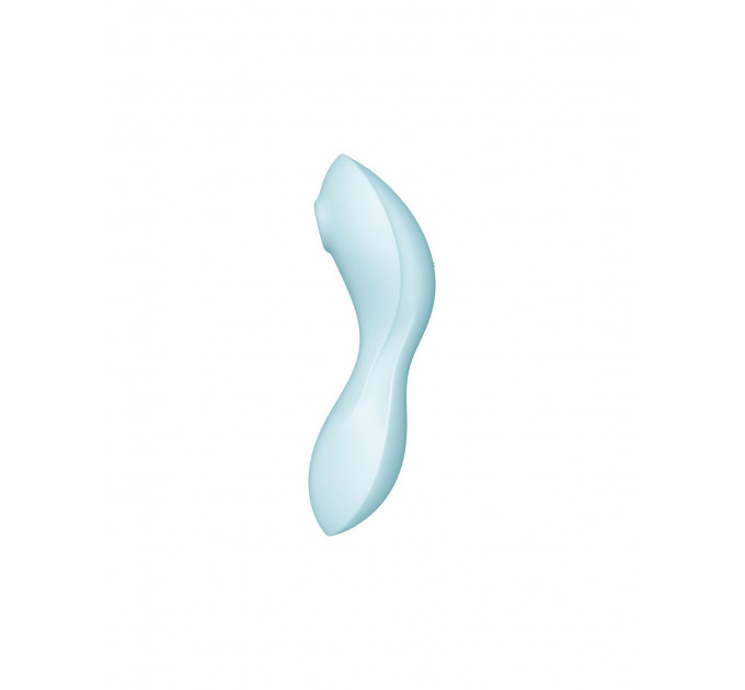 Двойной смарт вибратор с вакуумной стимуляцией SATISFYER CURVY TRINITY 5+ BLUE