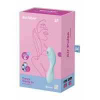 Двойной смарт вибратор с вакуумной стимуляцией Satisfyer Curvy Trinity 5 + голубой