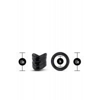 Эрекционное кольцо STAY HARD BEEF BALL STRETCHER SNUG XLONG Черное, 3.8 х 2.5 см