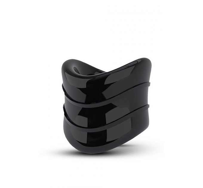 Кільце ерекційне STAY HARD BEEF BALL STRETCHER SNUG XLONG Чорне, 3.8 х 2.5 см