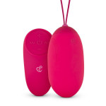 Віброяйце XL Easytoys, з дистанційним пультом, силіконове, рожеве, 8 х 3.8 см