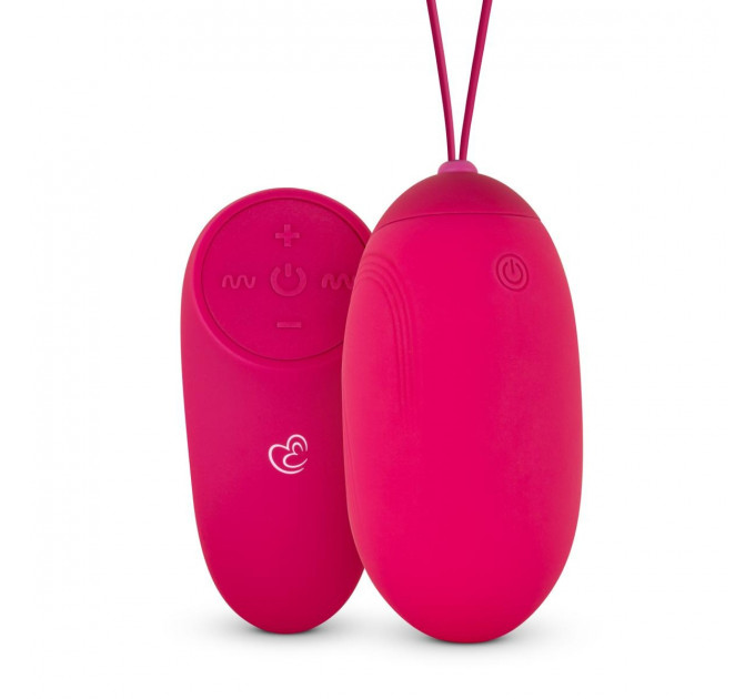Віброяйце XL Easytoys, з дистанційним пультом, силіконове, рожеве, 8 х 3.8 см