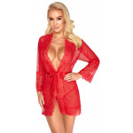 Халат кружевной Kissable Kimono красный, S/M