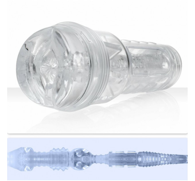 Мастурбатор анус у колбі, кібершкіра Fleshlight Ice Butt Crystal, прозорий