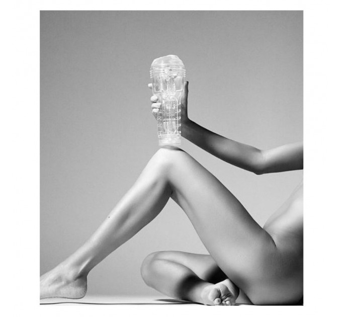 Мастурбатор анус у колбі, кібершкіра Fleshlight Ice Butt Crystal, прозорий