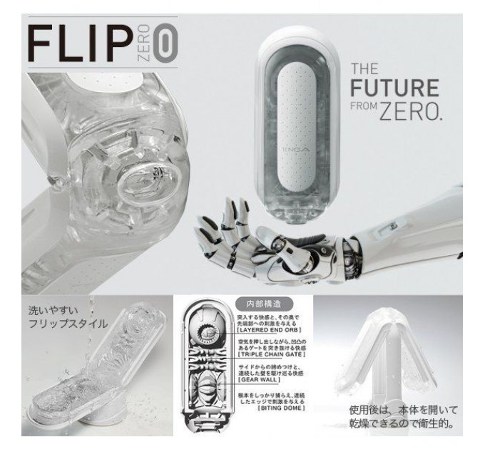 Мастурбатор Tenga - Flip Zero 0 White