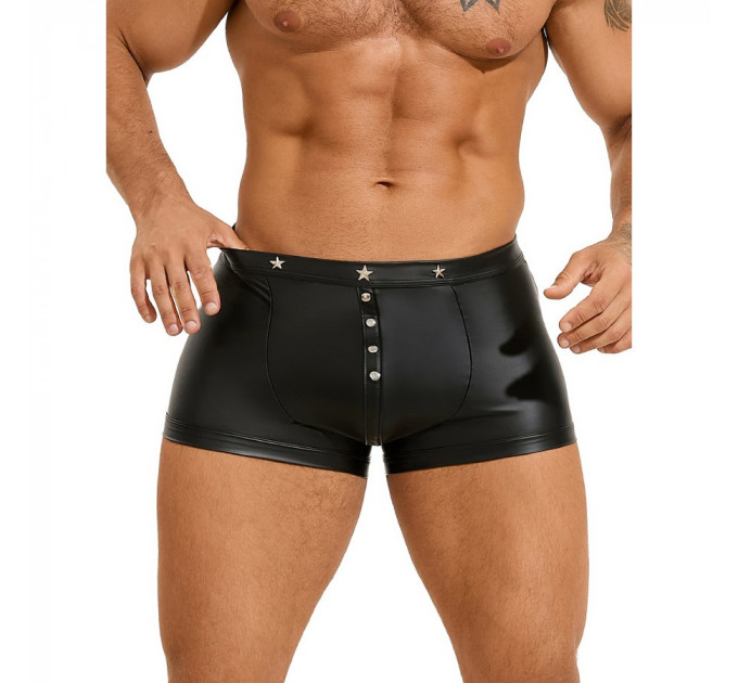 Чоловічі труси-боксери Star Night з імітацією шкіри, чорні, XL
